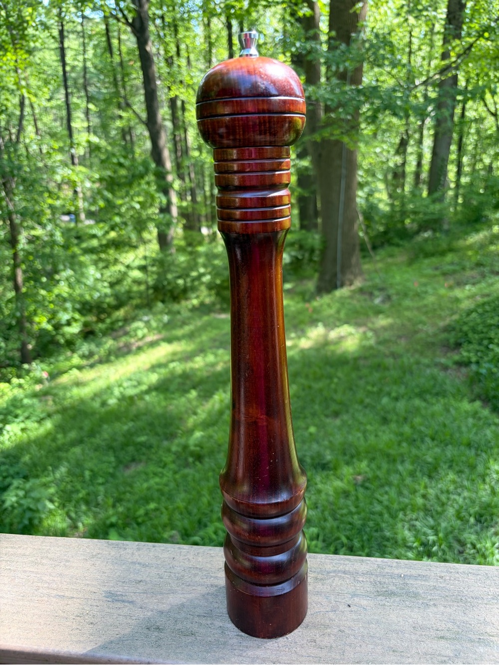 Vintage Mr Dudley Liberty Peppermill Grinder 18" Wood Wooden Pepper Mill